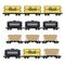 Set of Different Types of Freight Wagon