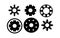 Set of Different types of Gears Wheels Vector