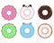 Set of different vector donuts.