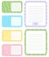 Set of different vector note papers adhesive remind.