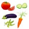 Set of different vegetables