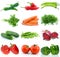 Set of different vegetables