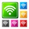 Set of different wifi icons, buttons for design.