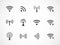 Set of different wireless and wifi icons