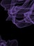 Set digital violet smokes colored on the black background. Trendy fashion design