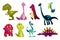 Set of dinosaurs baby, cute print. Sweet dinos. Cool little dinosaurs illustration for nursery t-shirt, kids apparel