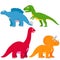 Set of dinosaurs. Vector illustration