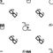 Set Disabled car, Wheelchair and Eyeglasses on seamless pattern. Vector