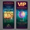 Set of disco background banners. Summer beach party