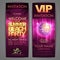 Set of disco background banners. Summer beach party