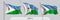 Set of Djibouti waving flag on isolated background vector illustration