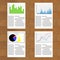 Set of documents with graphics and charts