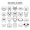 set of dog icons. Vector illustration decorative design