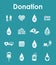 Set of donation simple icons