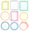 Set of doodle frames for bullet journal, notebook, diary, and planner isolated on white background