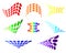 Set of dots logos. Rainbow symbols for your site.