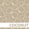 Set of Drawing Coconut Background Vector