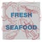 Set of drawings of different seafood. Good quality handmade. Vector