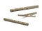 Set of drills for metal. Three drills on a white background.