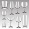 Set of drinking glass for alcohol beverage, water