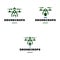 Set of Drone Crops Icon Logo Design Template