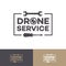 Set of drone service logo
