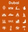 Set of Dubai simple icons
