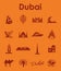 Set of Dubai simple icons