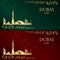 Set of Dubai skyline silhouette on vintage backgrounds