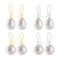 Set of earrings with pearls - round and drop