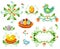 Set of Easter design elements