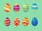 Set of Easter eggs with different texture