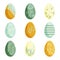 Set of easter eggs for easter holidays. icon vector