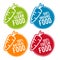 Set of Eco food Badges. Vegan, Organic, Natural and Fresh Food.