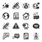 Set of Education icons, such as Lawyer, Quick tips, Checklist symbols. Vector