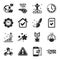Set of Education icons, such as Time, Tutorials, Development plan symbols. Vector