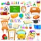 Set of education and learning object icon