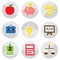 set of educational icons. Vector illustration decorative design