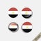 Set of EGYPT flags round badges.