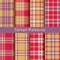 Set of eight seamless vector tartan square patterns. design for textile, covers, packaging, christmas