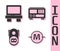 Set Electric circuit scheme, Fuse, Electrical outlet and Electrical measuring instruments icon. Vector