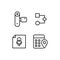 Set of electronic line icon design collection conceptual