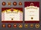 Set of elegant templates of certificate, diploma