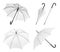 Set with elegant umbrella from different views