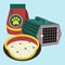 Set of elements for animals, cats, dogs, bag, carrier, pillow for pets, feed, food