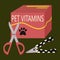 A set of elements for animals, cats, dogs, vitamins, scissors for wool, scissors for claws