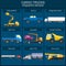 Set of elements cargo transportation: trucks, lorry for creating