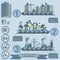 Set of elements infrastructure city, vector infographics