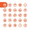 Set of emoji emoticons