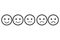Set of emoji. Vector icon of emoticons. Different faces. Rating for web or app